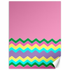 Easter Chevron Pattern Stripes Canvas 12  X 16  by Amaryn4rt