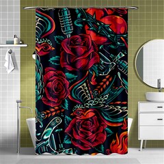 Vintage Flash Tattoos Designs Seamless Pattern Shower Curtain 48  X 72  (small)  by Amaryn4rt