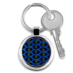 Blue Bee Hive Key Chain (round) by Amaryn4rt