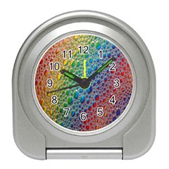 Bubbles Rainbow Colourful Colors Travel Alarm Clock by Amaryn4rt