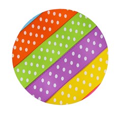 Colorful Easter Ribbon Background Mini Round Pill Box (pack Of 3) by Simbadda