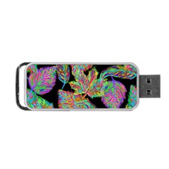 Autumn Pattern Dried Leaves Portable Usb Flash (two Sides) by Simbadda