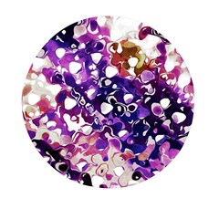 Paint Texture Purple Watercolor Mini Round Pill Box (pack Of 5) by Simbadda