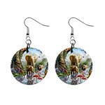 Beautiful Jungle Animals Mini Button Earrings Front