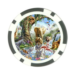 Beautiful Jungle Animals Poker Chip Card Guard by Ravend