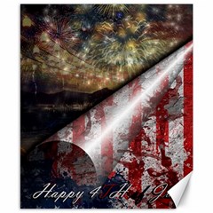 Independence Day Background Abstract Grunge American Flag Canvas 8  X 10  by Ravend