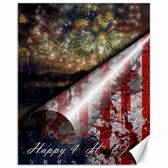 Independence Day Background Abstract Grunge American Flag Canvas 16  X 20  by Ravend