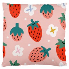 Strawberry-seamless-pattern Standard Premium Plush Fleece Cushion Case (one Side) by uniart180623