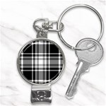 Pixel-background-design-modern-seamless-pattern-plaid-square-texture-fabric-tartan-scottish-textile- Nail Clippers Key Chain Front