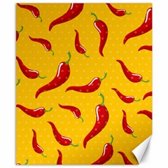 Chili-vegetable-pattern-background Canvas 8  X 10  by uniart180623