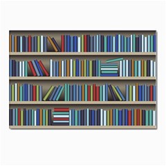 Bookshelf Postcards 5  X 7  (pkg Of 10) by uniart180623