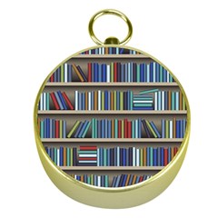 Bookshelf Gold Compasses by uniart180623