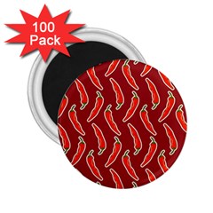 Chili-pattern-red 2 25  Magnets (100 Pack)  by uniart180623