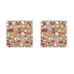 Vector-seamless-pattern-with-doodle-coffee-equipment Cufflinks (square) by uniart180623