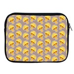 Yellow-mushroom-pattern Apple iPad 2/3/4 Zipper Cases Front