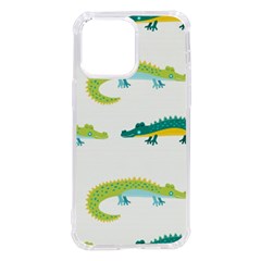 Cute-cartoon-alligator-kids-seamless-pattern-with-green-nahd-drawn-crocodiles Iphone 14 Pro Max Tpu Uv Print Case by uniart180623