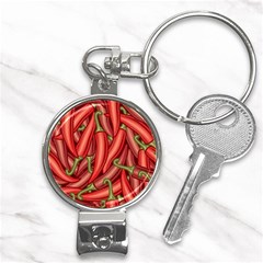 Seamless-chili-pepper-pattern Nail Clippers Key Chain by uniart180623