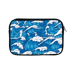 Storm-waves-seamless-pattern-raging-ocean-water-sea-wave-vintage-japanese-storms-print-illustration- Apple Ipad Mini Zipper Cases by uniart180623