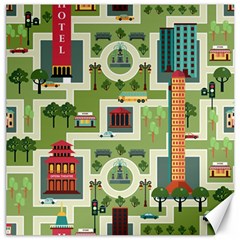 City-seamless-pattern Canvas 12  X 12  by uniart180623