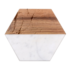 Beautiful-peacock Marble Wood Coaster (hexagon)  by uniart180623