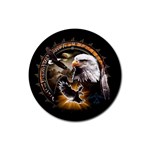 Eagle Dreamcatcher Art Bird Native American Rubber Coaster (Round) Front