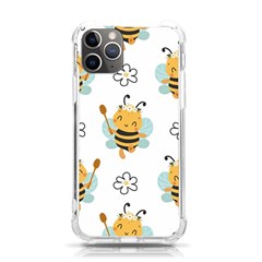 Art Bee Pattern Design Wallpaper Background Iphone 11 Pro 5 8 Inch Tpu Uv Print Case by uniart180623