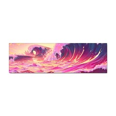 Waves Ocean Sea Tsunami Nautical Red Yellow Sticker Bumper (10 Pack) by uniart180623