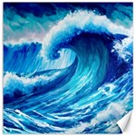 Tsunami Tidal Wave Ocean Waves Sea Nature Water Blue Painting Canvas 12  x 12  11.4 x11.56  Canvas - 1