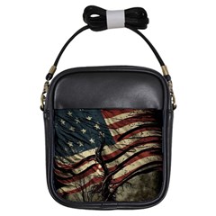 Flag Usa American Flag Girls Sling Bag by uniart180623