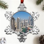 Building Sea Architecture Marina Metal Small Snowflake Ornament Front