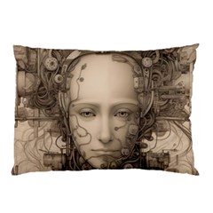 Cyborg Robot Future Drawing Poster Pillow Case by Ravend