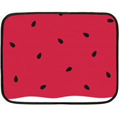 Minimalist Summer Watermelon Wallpaper Two Sides Fleece Blanket (mini) by Ravend