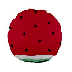 Minimalist Summer Watermelon Wallpaper Standard 15  Premium Round Cushions by Ravend