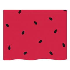 Minimalist Summer Watermelon Wallpaper Premium Plush Fleece Blanket (large) by Ravend