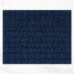 Digital Dark Blue Linen Rectangular Jigsaw Puzzl by ConteMonfrey