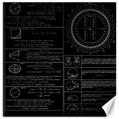 Black Background With Text Overlay Mathematics Trigonometry Canvas 16  X 16  by uniart180623