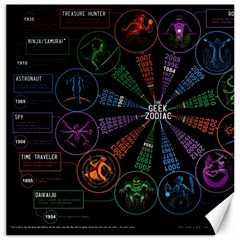 Zodiac Geek Canvas 16  X 16  by uniart180623