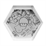 Retro Cartoon Titty Parody Hexagon Wood Jewelry Box Front