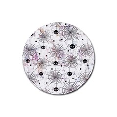 Creepy Spider Rubber Coaster (round) by uniart180623