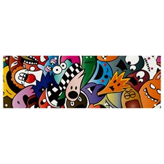 Cartoon Explosion Cartoon Characters Funny Banner And Sign 9  X 3  by uniart180623