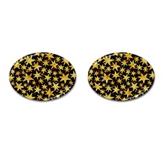 Shiny Glitter Stars Cufflinks (oval) by uniart180623