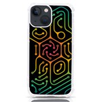 Circuit Hexagonal Geometric Pattern Background Pattern iPhone 13 mini TPU UV Print Case Front