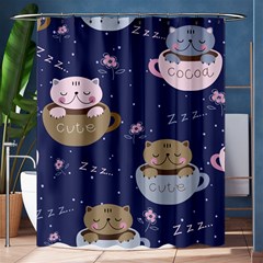 Cute Kittens Sleep Sweetly Mugs Shower Curtain 60  X 72  (medium)  by Simbadda