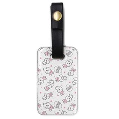 Cute Pattern With Easter Bunny Egg Luggage Tag (one Side) by Simbadda