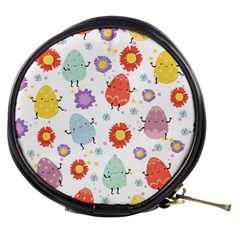 Easter Seamless Pattern With Cute Eggs Flowers Mini Makeup Bag by Simbadda