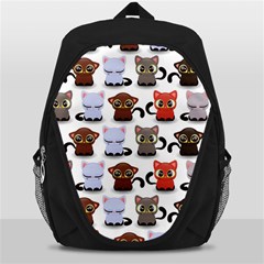 Seamless Pattern With Cute Little Kittens Various Color Backpack Bag by Simbadda