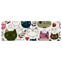 Pattern With Cute Cat Heads Banner And Sign 12  X 4  by Simbadda