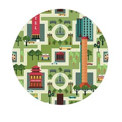 City Seamless Pattern Mini Round Pill Box (pack Of 3) by Simbadda