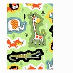 Seamless-pattern-with-wildlife-animals-cartoon Small Garden Flag (Two Sides) Front