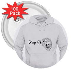 (2)dx Hoodie 3  Buttons (100 Pack)  by Alldesigners